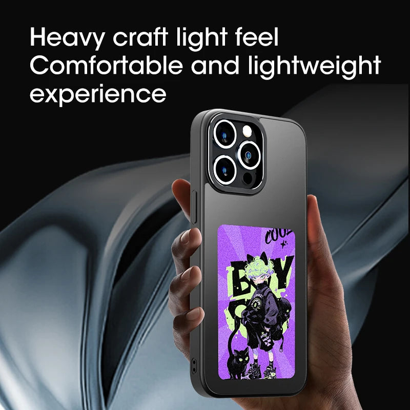Smart Tech color ink screen iphone case 15 Pro E ink phone case with nfc display