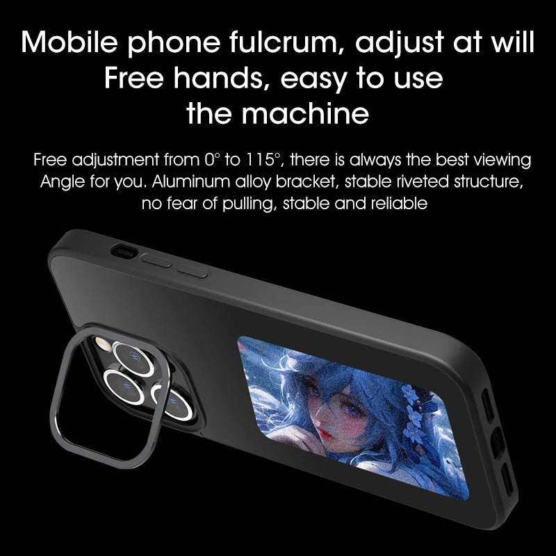 Smart Tech color ink screen iphone case 15 Pro E ink phone case with nfc display