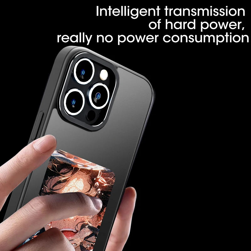 Smart Tech color ink screen iphone case 15 Pro E ink phone case with nfc display