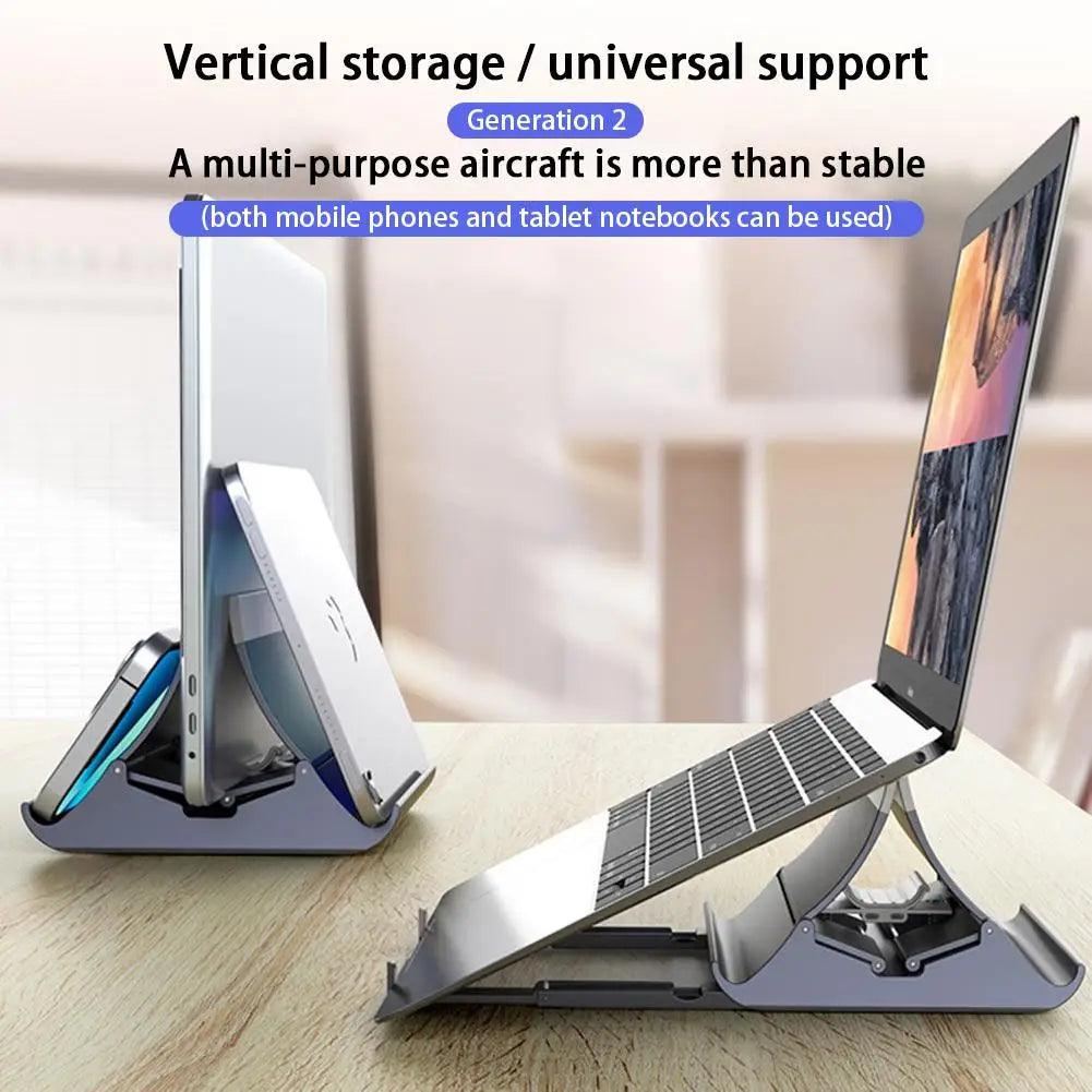 Vertical Laptop Stand Multifunctional Non-slip Heat Dissipation Holder Bracket For Mobile Phone Computer Tablet