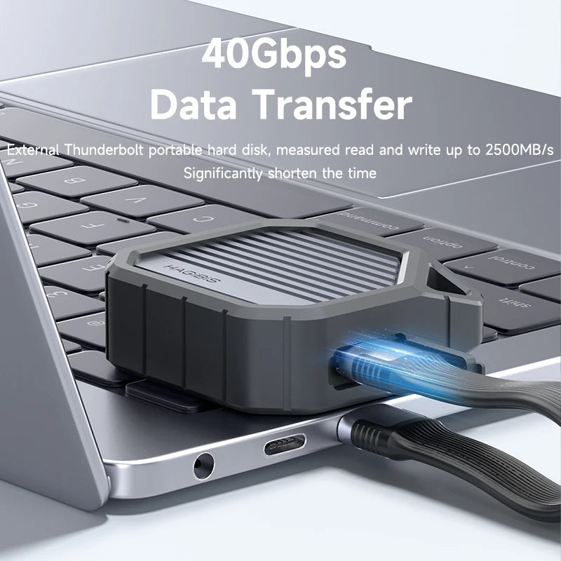 Smart Tech Short USB4 Data Cable Portable Keychain Kit 40Gbps USB C to Type C Cable PD 240W for Thunderbolt 3/4 iPhone 15 Pro SSD